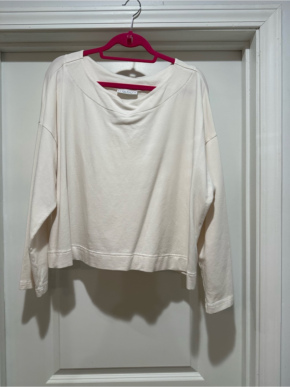 bryn Walker Cream Relaxed Pullover Sweatshirt